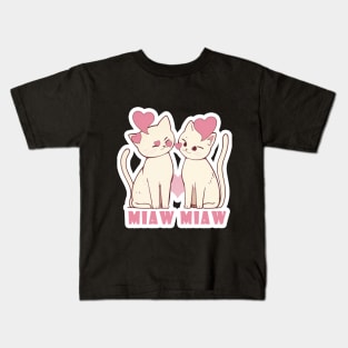 Kitty Butt-wiggle Cat Love Design Kids T-Shirt